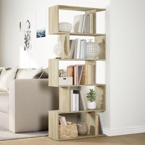 Bogreol/rumdeler 70x24x161 cm 5 niveauer konstrueret træ