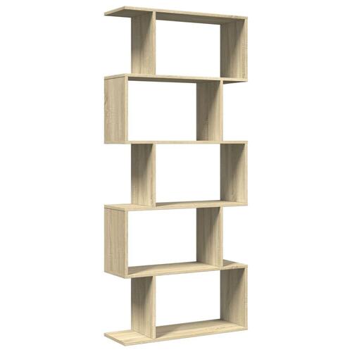 Bogreol/rumdeler 70x24x161 cm 5 niveauer konstrueret træ