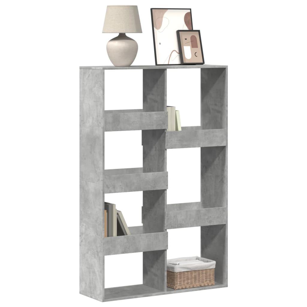 Bogreol 100x33x155,5 cm konstrueret træ betongrå