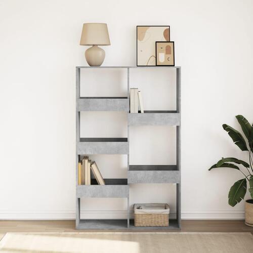 Bogreol 100x33x155,5 cm konstrueret træ betongrå