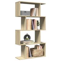 Bogreol/rumdeler 70x24x129 cm 4 niveauer konstrueret træ