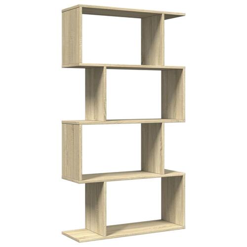 Bogreol/rumdeler 70x24x129 cm 4 niveauer konstrueret træ