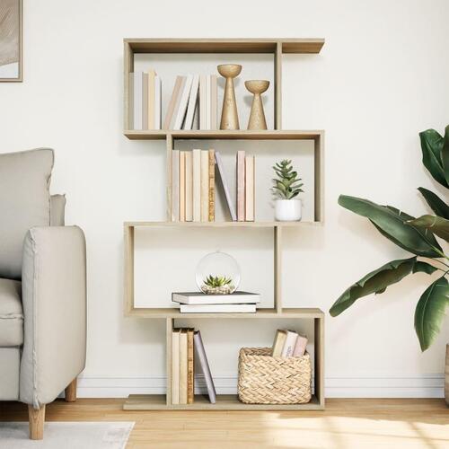 Bogreol/rumdeler 70x24x129 cm 4 niveauer konstrueret træ
