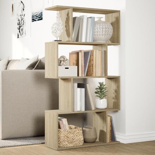 Bogreol/rumdeler 70x24x129 cm 4 niveauer konstrueret træ