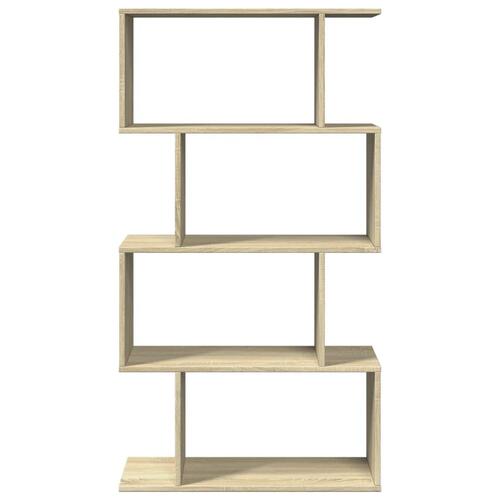 Bogreol/rumdeler 70x24x129 cm 4 niveauer konstrueret træ