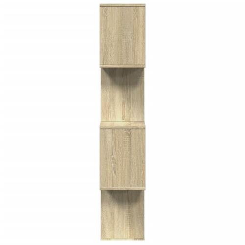 Bogreol/rumdeler 70x24x129 cm 4 niveauer konstrueret træ