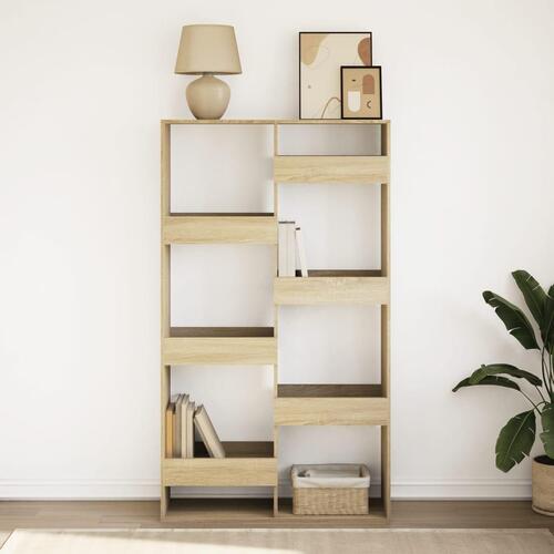 Bogreol 100x33x175 cm konstrueret træ sonoma-eg