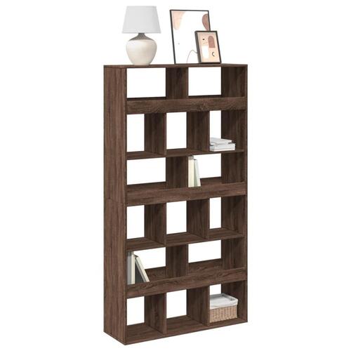 Bogreol 100x33x187,5 cm konstrueret træ brun egetræsfarve