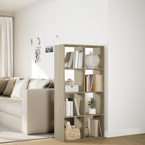 Bogreol/rumdeler 69,5x29x137,5 cm konstrueret træ sonoma-eg