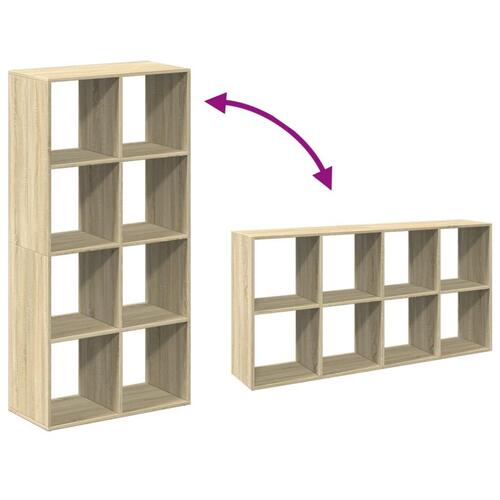 Bogreol/rumdeler 69,5x29x137,5 cm konstrueret træ sonoma-eg