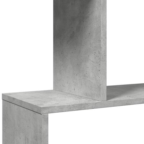 Bogreol/rumdeler 70x24x161cm 5niveauer konstrueret træ betongrå