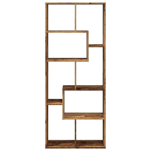 Bogreol/rumdeler 67x25x161,5 cm konstrueret træ antikt træ