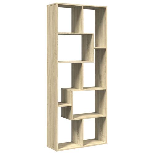 Bogreol/rumdeler 67x25x161,5 cm konstrueret træ sonoma-eg