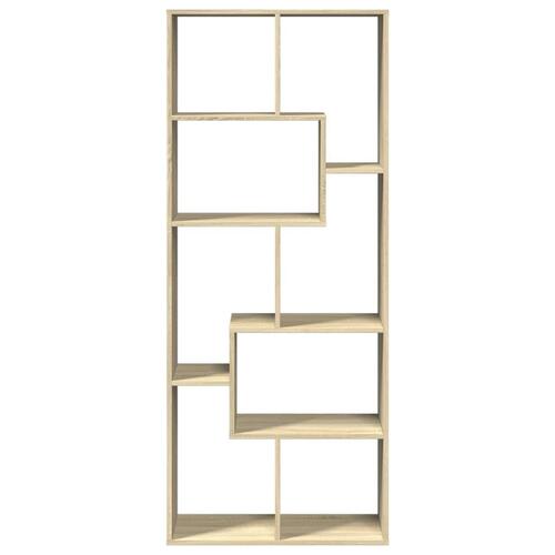 Bogreol/rumdeler 67x25x161,5 cm konstrueret træ sonoma-eg