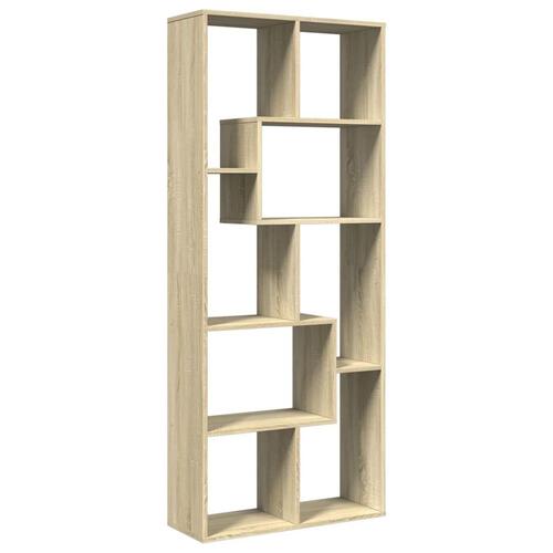 Bogreol/rumdeler 67x25x161,5 cm konstrueret træ sonoma-eg