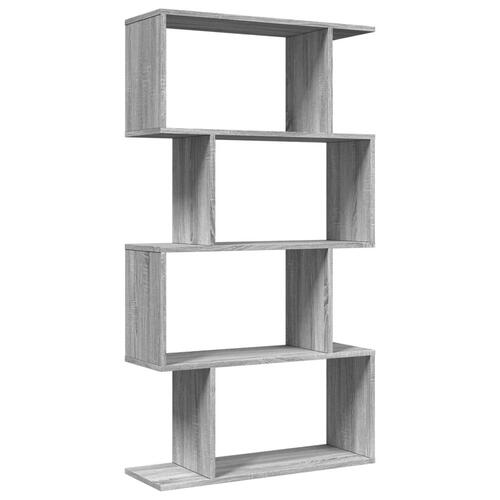 Bogreol/rumdeler 70x24x129 cm 4 niveauer konstrueret træ