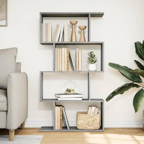 Bogreol/rumdeler 70x24x129 cm 4 niveauer konstrueret træ
