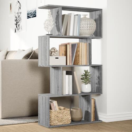 Bogreol/rumdeler 70x24x129 cm 4 niveauer konstrueret træ