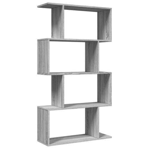 Bogreol/rumdeler 70x24x129 cm 4 niveauer konstrueret træ