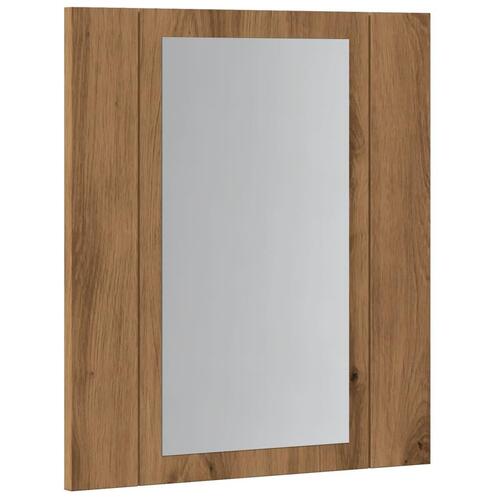 Spejlskab med LED-lys 40x12x45 cm konstrueret træ kunsteg