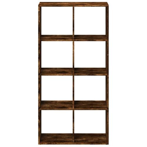Bogreol/rumdeler 69,5x29x137,5 cm konstrueret træ røget eg