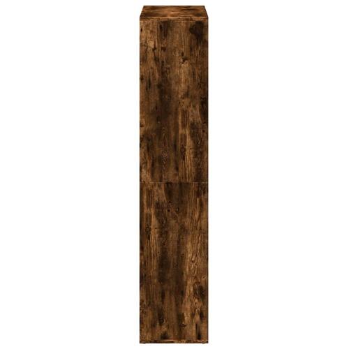 Bogreol/rumdeler 69,5x29x137,5 cm konstrueret træ røget eg