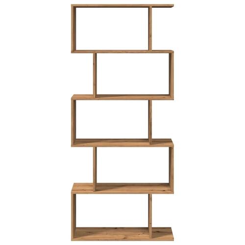 Bogreol/rumdeler 70x24x161cm 5 niveauer konstrueret træ kunsteg