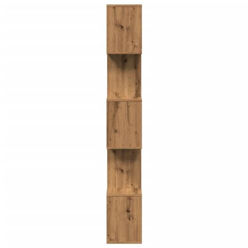 Bogreol/rumdeler 70x24x161cm 5 niveauer konstrueret træ kunsteg
