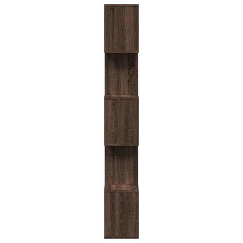 Bogreol/rumdeler 70x24x161cm 5 niveauer konstrueret træ brun eg