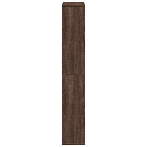 Bogreol 72x20x120 cm konstrueret træ brun egetræsfarve