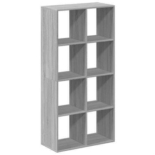 Bogreol/rumdeler 69,5x29x137,5 cm konstrueret træ grå sonoma-eg
