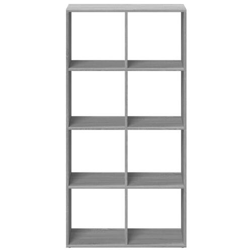 Bogreol/rumdeler 69,5x29x137,5 cm konstrueret træ grå sonoma-eg