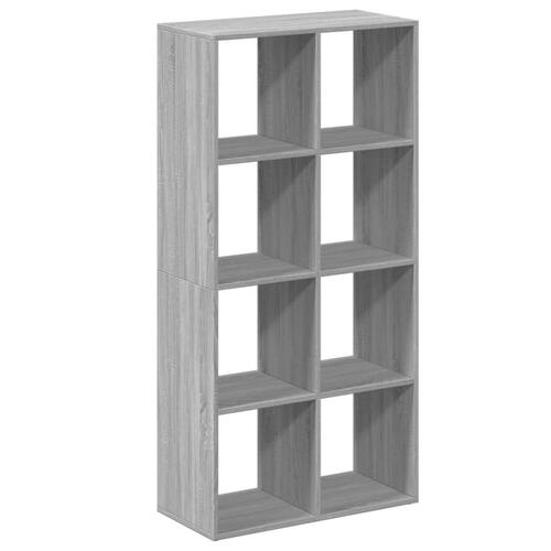 Bogreol/rumdeler 69,5x29x137,5 cm konstrueret træ grå sonoma-eg