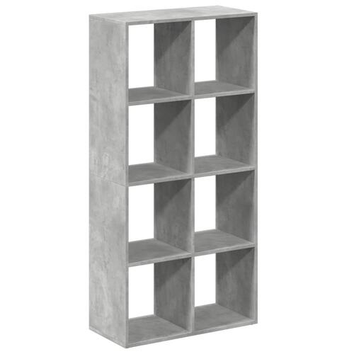 Bogreol/rumdeler 69,5x29x137,5 cm konstrueret træ betongrå