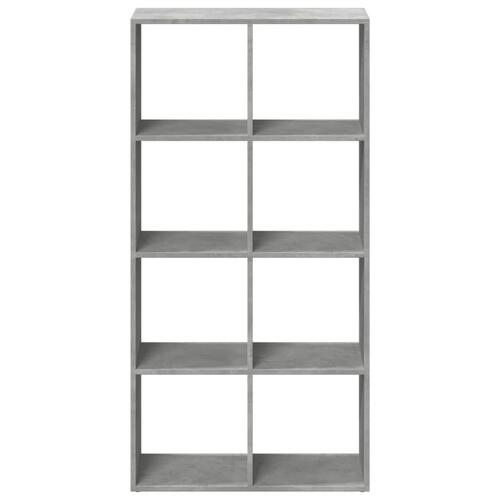 Bogreol/rumdeler 69,5x29x137,5 cm konstrueret træ betongrå