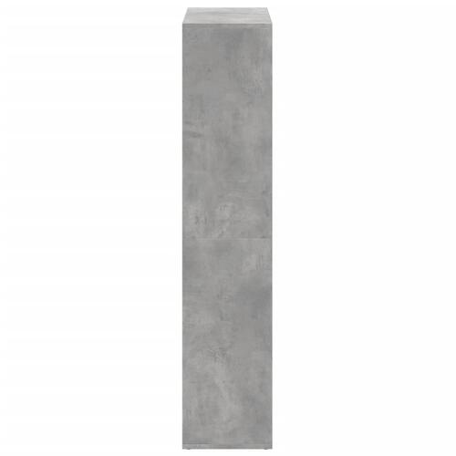 Bogreol/rumdeler 69,5x29x137,5 cm konstrueret træ betongrå