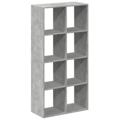 Bogreol/rumdeler 69,5x29x137,5 cm konstrueret træ betongrå