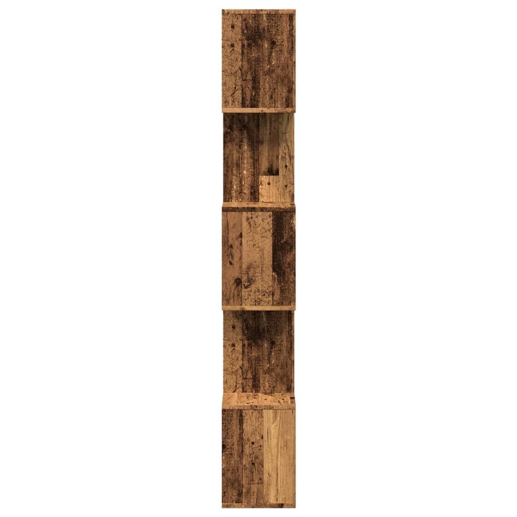 Bogreol/rumdeler 70x24x161 cm 5 niveauer konstrueret træ