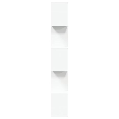 Bogreol/rumdeler 70x24x161 cm 5 niveauer konstrueret træ hvid
