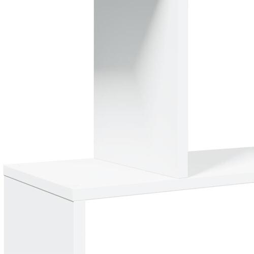 Bogreol/rumdeler 70x24x161 cm 5 niveauer konstrueret træ hvid