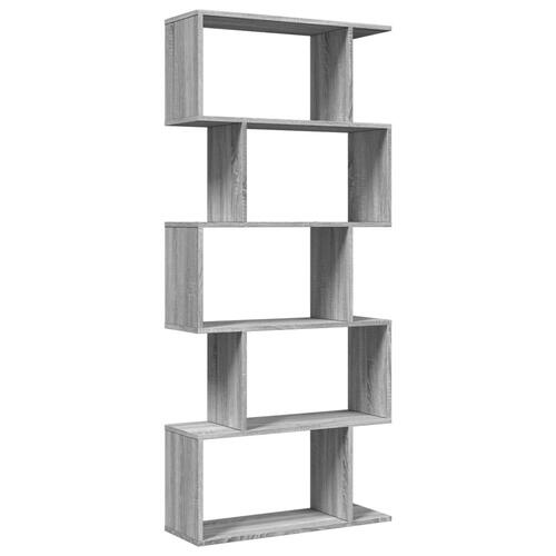 Bogreol/rumdeler 70x24x161 cm 5 niveauer konstrueret træ