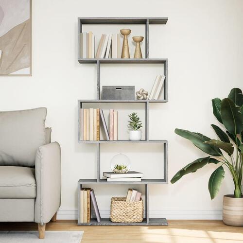 Bogreol/rumdeler 70x24x161 cm 5 niveauer konstrueret træ