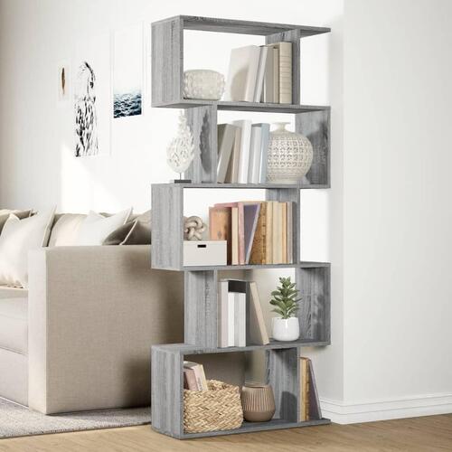 Bogreol/rumdeler 70x24x161 cm 5 niveauer konstrueret træ