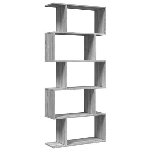 Bogreol/rumdeler 70x24x161 cm 5 niveauer konstrueret træ