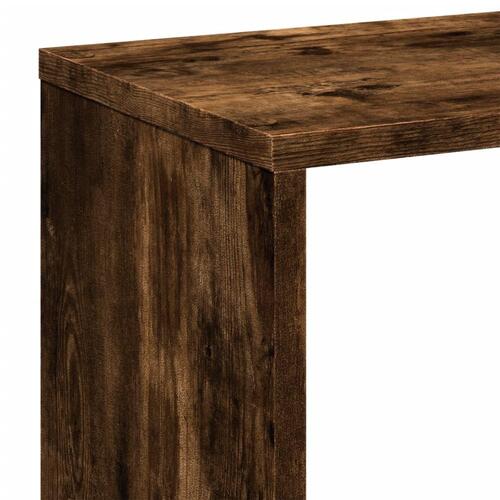 Bogreol/rumdeler 67x25x161,5 cm konstrueret træ røget eg