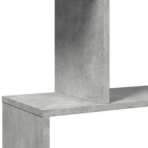 Bogreol/rumdeler 70x24x193cm 6niveauer konstrueret træ betongrå