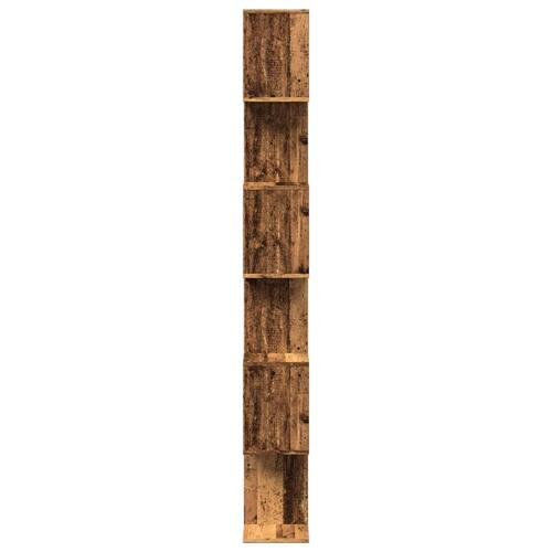 Bogreol/rumdeler 70x24x193 cm 6 niveauer konstrueret træ