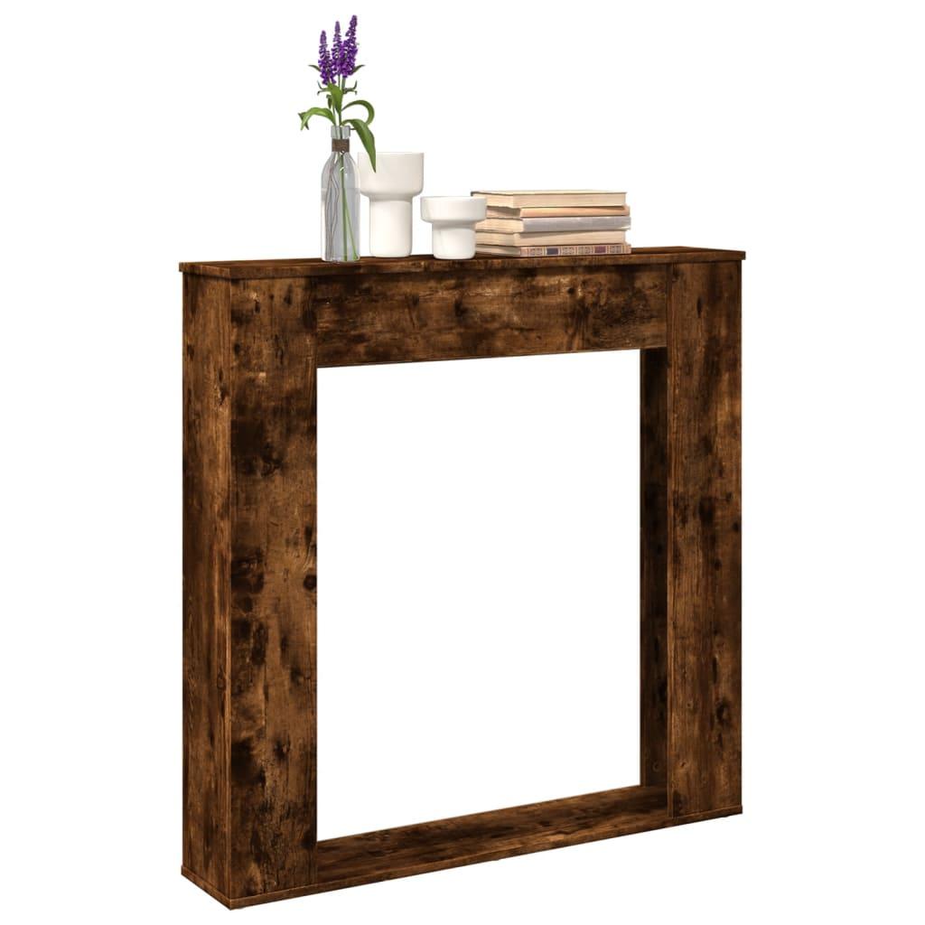 Forsats Til Pejs 100X20X100 Cm Konstrueret Træ - Røget eg