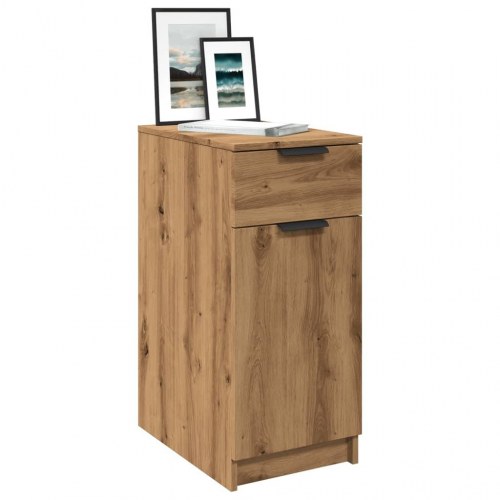 Skrivebord med skuffe 33 × 50 × 75 cm - konstrueret træ, kunsteg