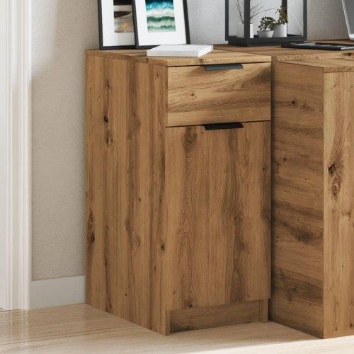 Skrivebord med skuffe 33 × 50 × 75 cm - konstrueret træ, kunsteg